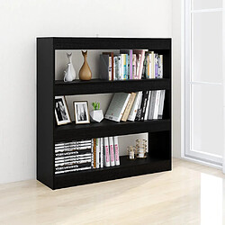 Acheter vidaXL Bibliothèque/Séparateur de pièce Noir 100x30x103 cm