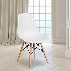 Life Interiors Set of 8 Retro Eiffel Chair White