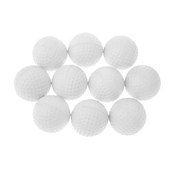 10 pièces PU Foam Sponge Golf Training Soft Balls Golf Practice Balls Blanc