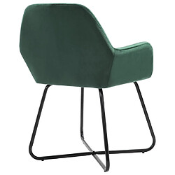 Decoshop26 Lot de 2 chaises de salle à manger cuisine design moderne velours vert CDS021136 pas cher