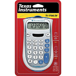 Texas Instruments TI-1706 SV - Blanc/Gris Calculatrice de poche