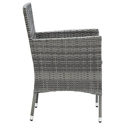 Maison Chic Lot de 4 Chaises de salle à manger de jardin - Fauteuil d'extérieur Résine tressée Gris -MN12389 pas cher