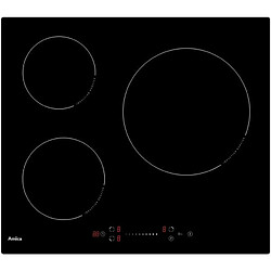 Table de cuisson à induction 60cm 3 feux 6600w noir - ai3537 - AMICA 