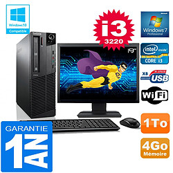 PC Lenovo M92p SFF Core I3-3220 Ram 4Go Disque 1 To Wifi W7 Ecran 19" · Occasion 