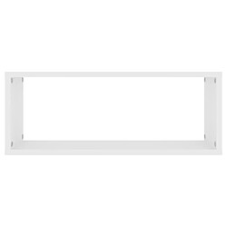 Acheter vidaXL Étagères murales cube 2 pcs Blanc 60x15x23 cm Bois d’ingénierie