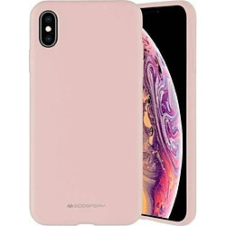 Mercury Coque Goospery Liquid Silicone Compatible avec iPhone 13 Pro, Housse de Protection Anti-Chocs Étui Silky-Soft Touch Full Body avec Doublure en Microfibre Douce (Pink Sand)