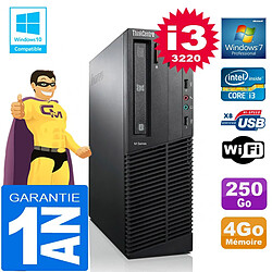 PC Lenovo M92p SFF Core I3-3220 Ram 4Go Disque 250 Go Graveur DVD Wifi W7 · Occasion 