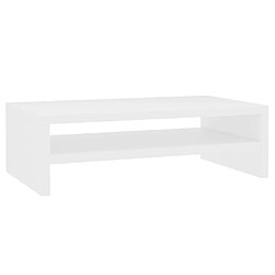 vidaXL Support de moniteur Blanc 42 x 24 x 13 cm Bois d'ingénierie