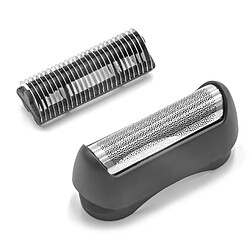 vhbw Set de 2x pièces de rechange compatible avec Braun 130, 140, 150, 5683, 5684, 5685, 815, 835 rasoir électrique - Grille + couteaux, noir / argent 