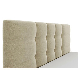 Lit coffre 180 x 200 cm - Tissu - Beige - ELIAVA de Pascal Morabito pas cher