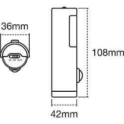 LEDVANCE Luminaire a piles Nightlux Torch - IP54 - Blanc