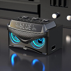 Universal Subwoofer Sound Bluetooth Enceinte LED Affichage Cool Owl Design Colonne | Enceintes portables (noir)