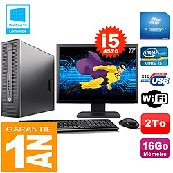 PC HP EliteDesk 800 G1 SFF Core I5-4570 16Go Disque 2 To Wifi W7 Ecran 27" · Occasion 