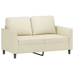 Avis Maison Chic Ensemble de canapés 2 pcs avec coussins, Canapé droit Sofa pour Salon Crème Similicuir -GKD437835