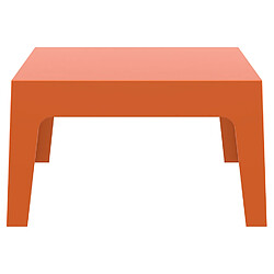 Alterego Table basse 'MARTO' orange en matière plastique