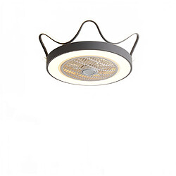 Universal Lampe ventilateur de chambre 55cm, 220 36W * 2 3 vitesses, maison moderne simple salon salle à manger lustre, noir