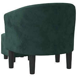 Maison Chic Fauteuil cabriolet et repose-pieds,Fauteuil luxe pour relax vert foncé velours -MN50566 pas cher