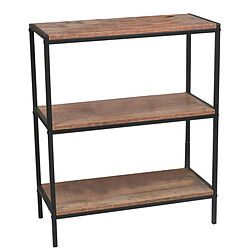 RIVERSIDE ETAGERE 3 ETAGES 60X30XH76CM+Urban Living RIVERSIDE ETAGERE 3 ETAGES 60X30XH76CM+Bois et Noir