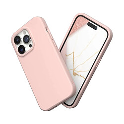 RHINOSHIELD Coque Compatible avec [iPhone 14 Pro] SolidSuit - Coque Fine avec Technologie d'absorption des Chocs et Finition Premium Matte - Rose Poudré