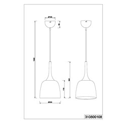 Avis TRIO LIGHTING Suspensions Chiron Laiton mat 1x40W E27 D20