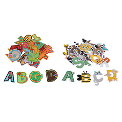 patch Animé Alphabet thermocollant lettre 52pcsPatchs Thermocollant pour Decoration de Vetement