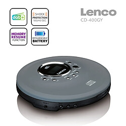 Lenco Lecteur CD/ MP3 portable pour CD, CD-R, CD-RW CD-400GY Anthracite 