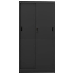 Avis vidaXL Armoire de bureau et porte coulissante Anthracite 90x40x180 cm