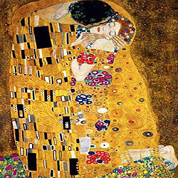 Acheter Puzzle gustav Klimt The Kiss 1000 piAces par Eurographics, Jaune