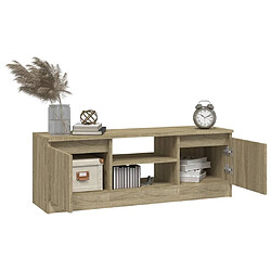 Acheter Maison Chic Meuble TV scandinave - Banc TV pour salon avec porte Chêne sonoma 102x30x36 cm -MN32243