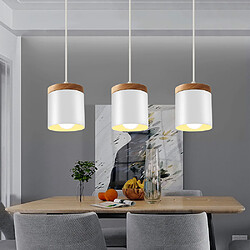 Stoex Suspension Luminaire Moderne E27 Suspension Lustre Rétro en Métal Plafonnier Nordique Pour Salle À Manger, Bureau, Chambre À Coucher, Cuisine (Blanc) pas cher