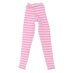 leggings à rayures longues chaussettes pantalons habiller pour 12 pouces blythe poupée bjd rose Vêtements de poupée 1/6