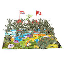 Acheter 41 Pièces Miniatures Soldat Jouets Militaire Modèle Playset Figure Jouet Armée Vert