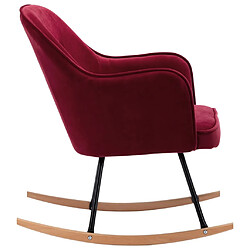 Acheter Maison Chic Chaise à bascule | Fauteuil Relax, design moderne Rouge bordeaux Velours -GKD17840