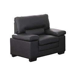 Vente-Unique Fauteuil en cuir de buffle MIMAS - Noir 