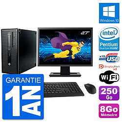 PC Tour HP 600 G1 Ecran 27" Intel G3220 RAM 8Go Disque 250Go Windows 10 Wifi · Occasion 