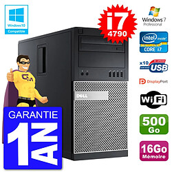 PC Tour DELL 9020 Intel Core I7-4790 RAM 16Go Disque 500Go Graveur DVD Wifi W7 · Occasion 