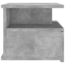 Acheter vidaXL Table de chevet flottante Gris béton Bois d'ingénierie