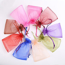 Wewoo 100 PCS Sac Cadeau Bijoux Organza De Mariage Anniversaire Fête Pochettes DessinsTaille Du 16X22cm Orange pas cher