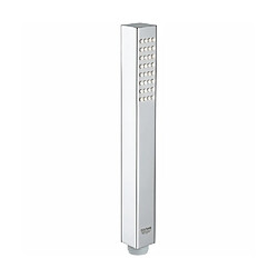 GROHE Douchette a main 1 jet Euphoria Cube+ Stick 27888000 - Limiteur de débit - Anti-calcaire - Montage universel - Chrome