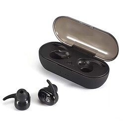 Écouteur Bluetooth TWS Sans Fil Écouteurs Antibruit Stéréo Casque de musique pour tous les téléphones-Noir 