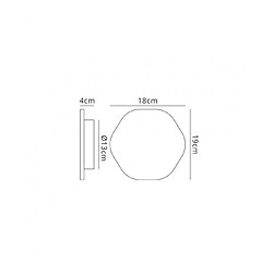 Luminaire Center Applique LED intégré Fusion Argent peint 1 ampoule 4cm