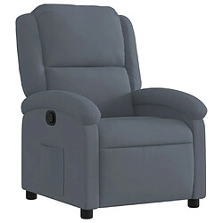 Maison Chic Fauteuil inclinable,Fauteuil luxe de relaxation Gris foncé Velours -MN20304