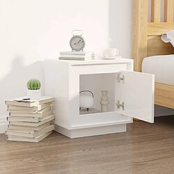 Avis Maison Chic Table de chevet,Table de Nuit,Meuble de Rangement blanc brillant 44x35x45 cm bois d’ingénierie