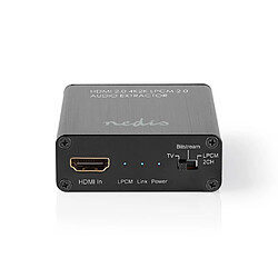 Alpexe Extracteur Audio HDMI™ | Numérique et Stéréo - 1 Entrée HDMI™ | 1 Sortie HDMI™ + TosLink + 3,5 mm