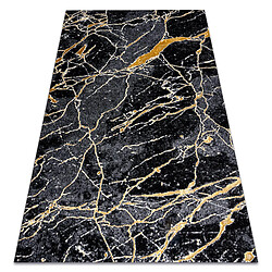 RUGSX Tapis GLOSS moderne 529A 82 Marbre, calcul, élégant, glamour noir gris 280x370 cm