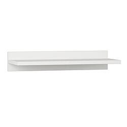 Pegane Etagère murale en bois coloris blanc - longueur 60 x profondeur 24 x hauteur 10 cm 