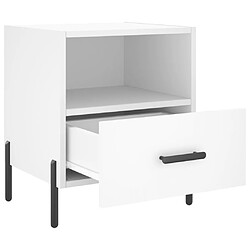 Acheter vidaXL Tables de chevet 2 pcs blanc 40x35x47,5 cm bois d’ingénierie