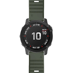 Avis Wewoo Bracelet pour montre connectée Garmin Fenix 6X 26mm Smartwatch à en silicone à libération rapide Vert armée