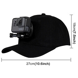 Acheter Wewoo Pour GoPro HERO6 / 43225 noir Session / 4 Session / 43163 + / 3/2/1, Xiaomi et autres caméras d'action Baseball Hat avec J-Hook Buckle Mount & vis