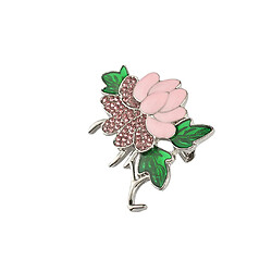 Femmes Mode Fleur En alliage de zinc Broche Pin Charm Pink Breastpin Plum Flower